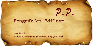 Pongrácz Péter névjegykártya
